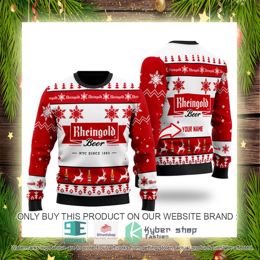 NEW Personalized Funny Rheingold Beer Christmas Ugly Sweater 4 personalized funny rheingold beer ugly christmas sweater 4 50895