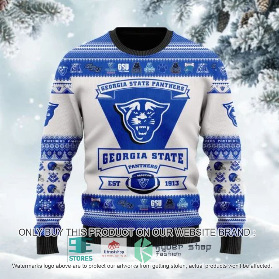 personalized georgia state panthers football ugly chrisrtmas sweater 2 48724