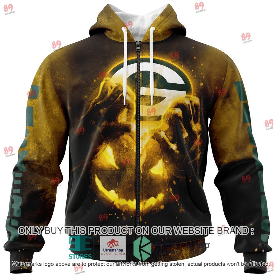 NEW Personalized Green Bay Packers Pumpkin Head Halloween Hoodie, Shirt 3 personalized green bay packers pumpkin head halloween shirt hoodie 3 58036