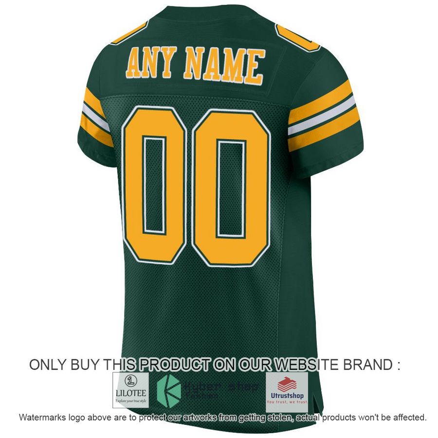 NEW Green Gold White CUSTOM Football Shirt 3 personalized green gold white football jersey 3 47819