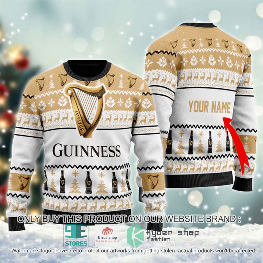 personalized guinness beer spirit ugly christmas sweater 1 31636