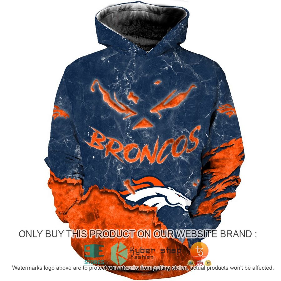 personalized halloween ghost face denver broncos shirt hoodie 1 42073