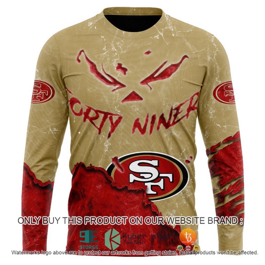 NEW Personalized Halloween Ghost Face San Francisco 49Ers Hoodie, Shirt 6 personalized halloween ghost face san francisco 49ers shirt hoodie 6 38738