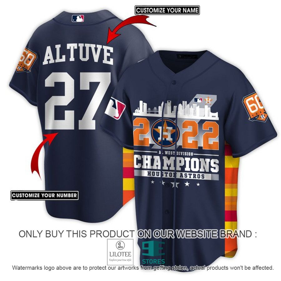 NEW Personalized Houston Astros 2022 West Division Champions Baseball Jersey 1 personalized houston astros 2022 west division champions baseball jersey 1 79894