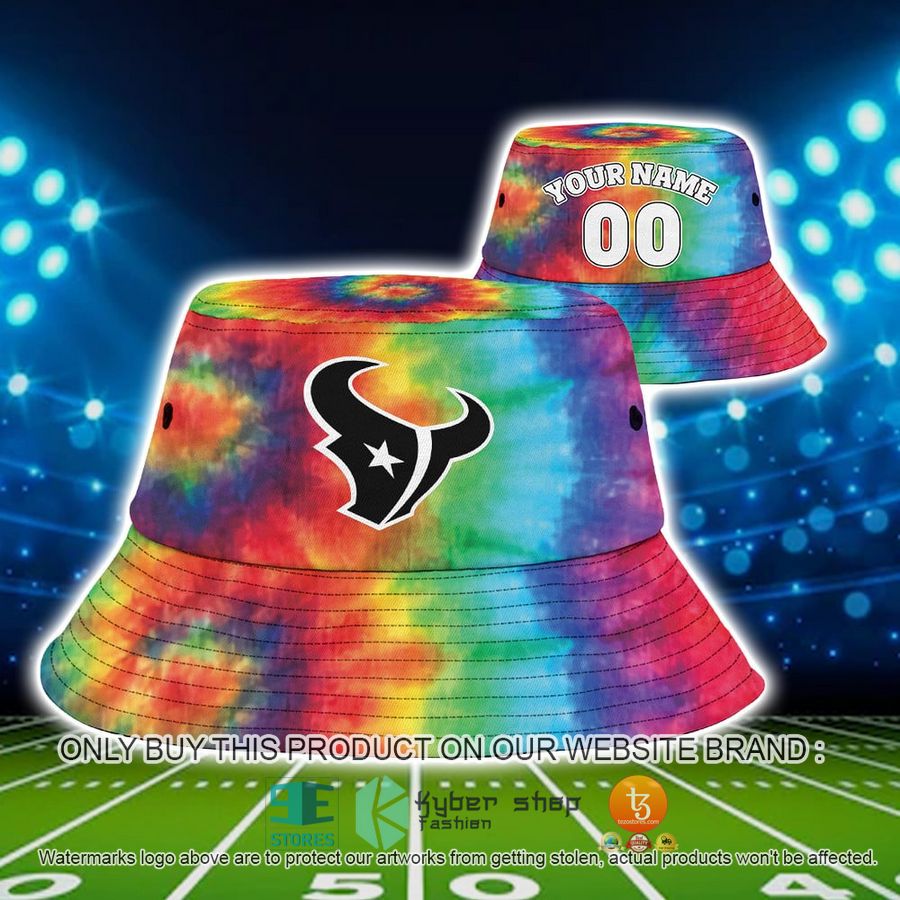 personalized houston texans crucial catch b bucket hat cap 1 60509