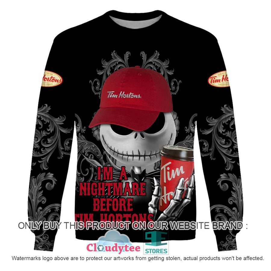 HOT Personalized Jack Skellington I am a nightmare before Tim Hortons 3D Shirt, Hoodie 5 personalized jack skellington i am a nightmare before tim hortons 3d shirt hoodie 4 19715