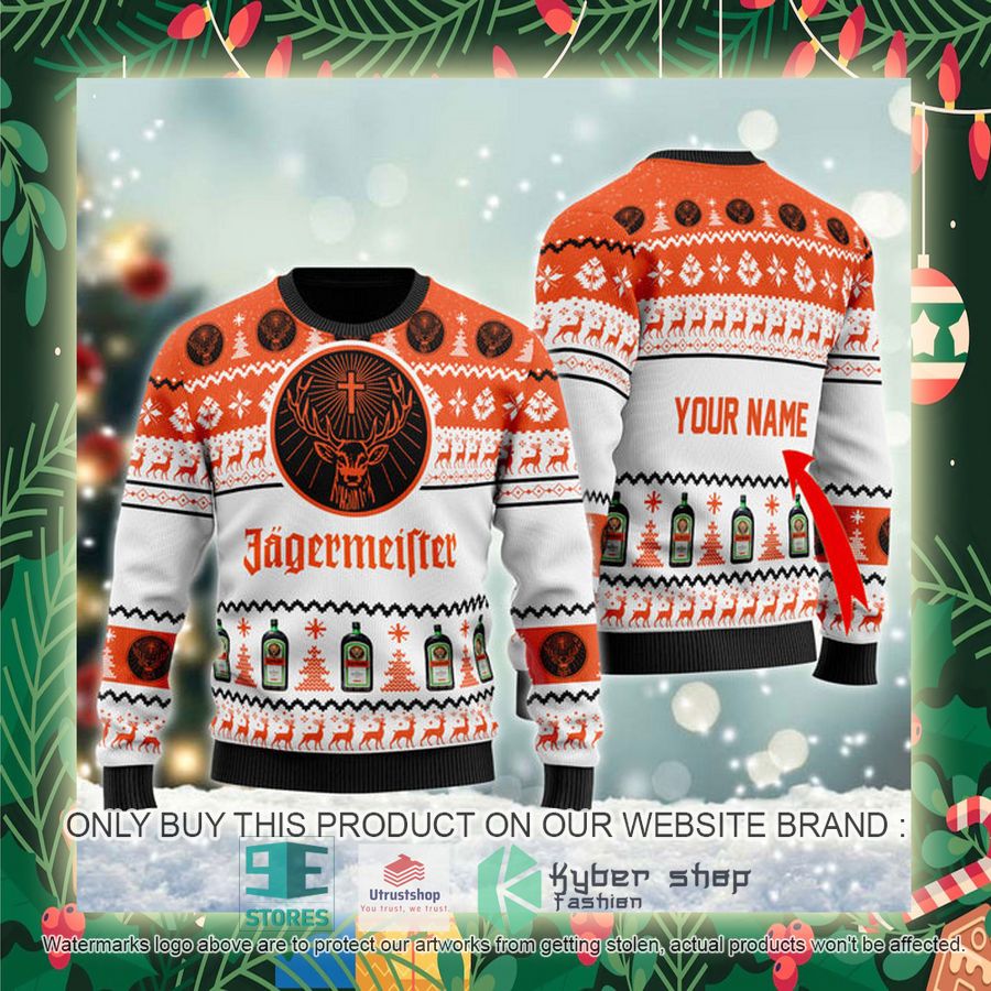 personalized jagermeister spirit ugly christmas sweater 2 25189