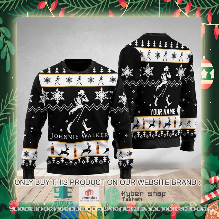 personalized johnnie walker ugly christmas sweater 2 4335