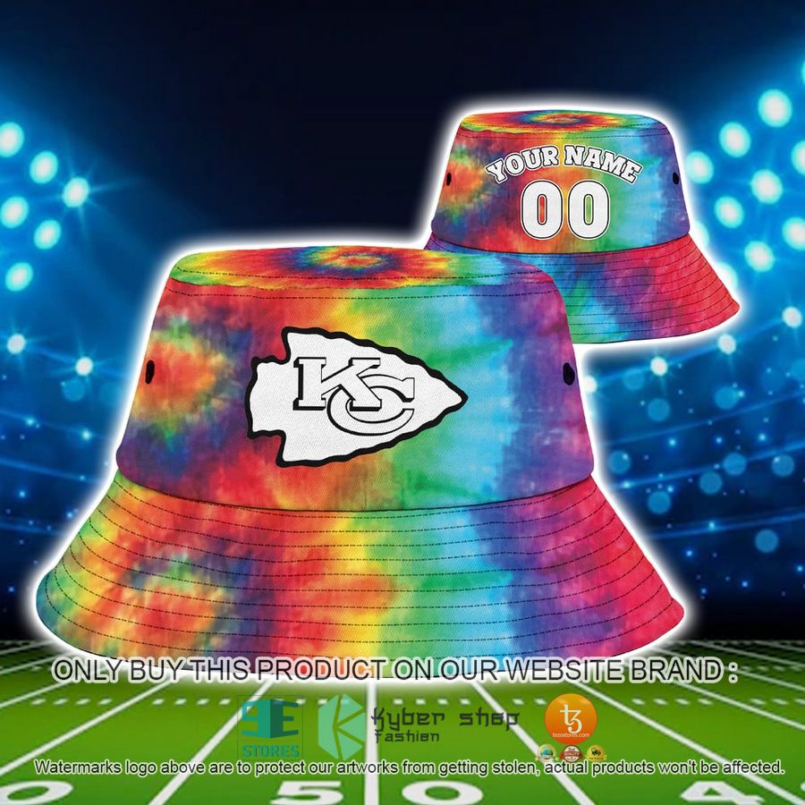personalized kansas city chiefs crucial catch b bucket hat cap 1 63917