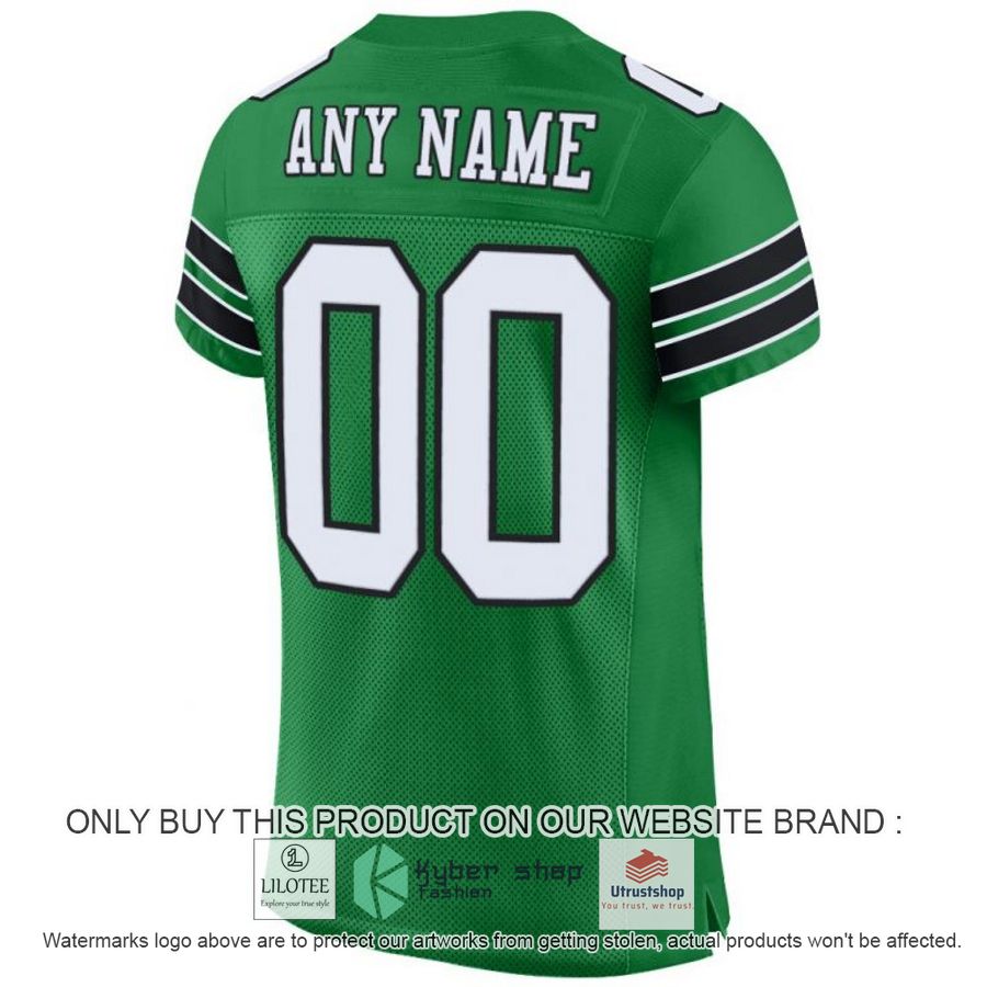 NEW Kelly Green White Black CUSTOM Football Shirt 3 personalized kelly green white black football jersey 3 99573