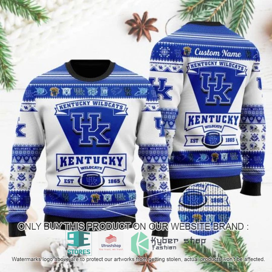 personalized kentucky wildcats football ugly chrisrtmas sweater 1 12195