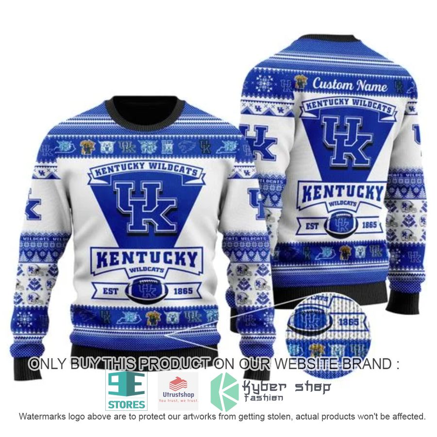 personalized kentucky wildcats football ugly chrisrtmas sweater 2 74560