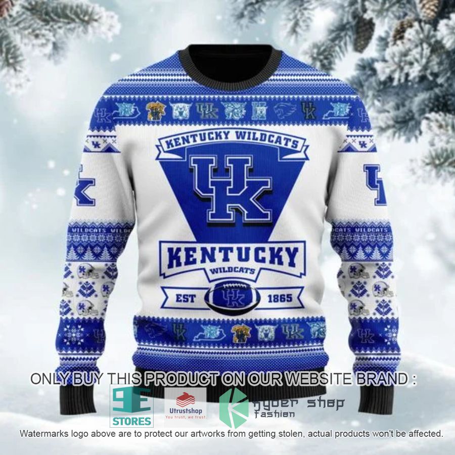 NEW Personalized Kentucky Wildcats Football Ugly Sweater 3 personalized kentucky wildcats football ugly chrisrtmas sweater 3 62413