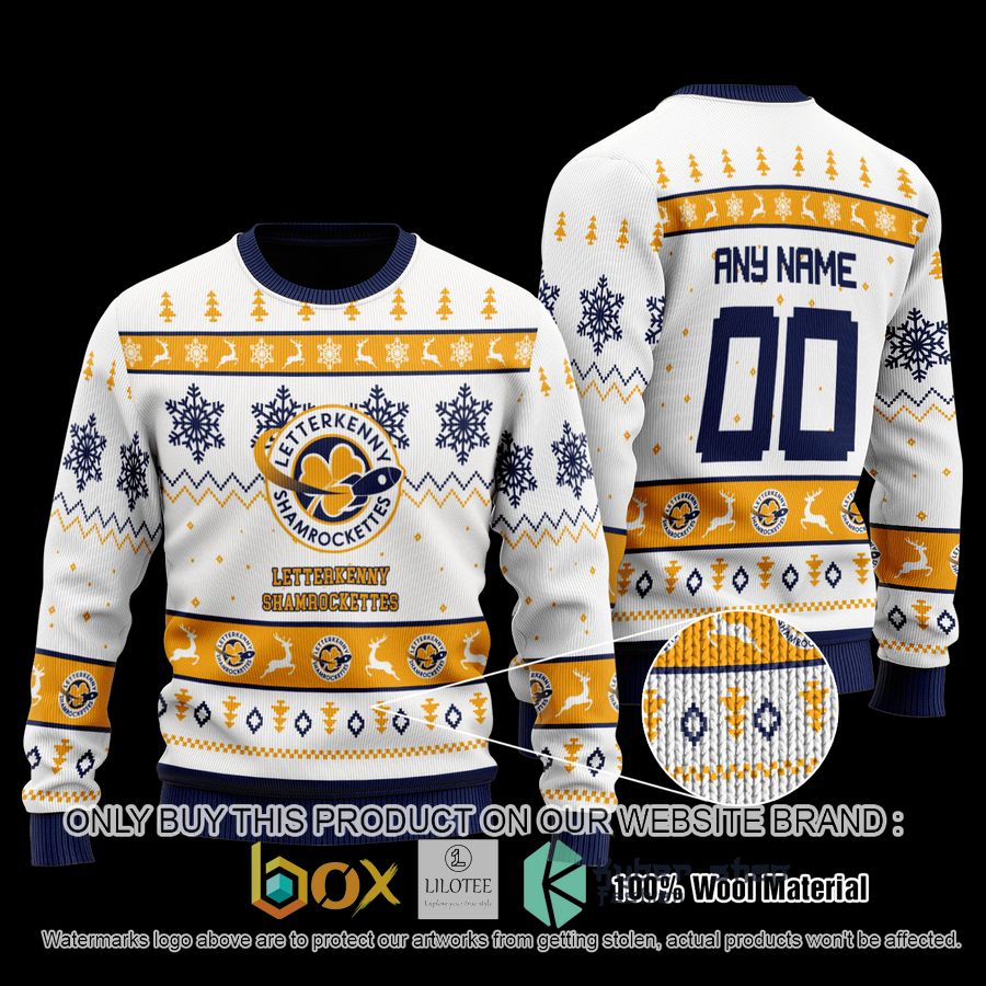 personalized letterkenny hockey jersey white wool sweater 1 8980