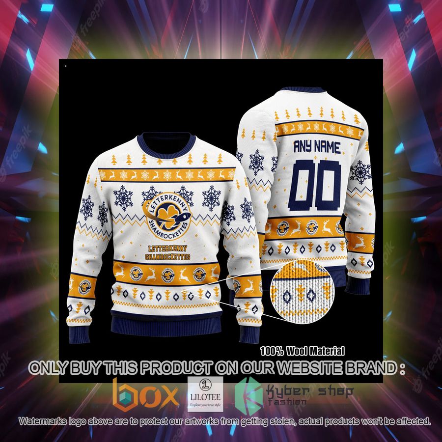 personalized letterkenny hockey jersey white wool sweater 2 69733