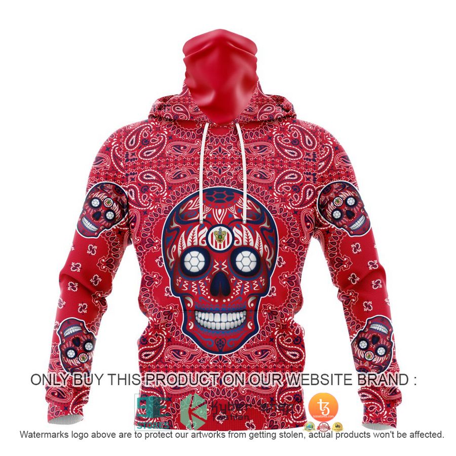 HOT Liga Mx Chivas Guadalajara Special Sugar Skull Kits For Dia De Muertos Personalized 3d Shirt, Hoodie 4 personalized liga mx chivas guadalajara special sugar skull kits for dia de muertos 3d shirt hoodie 4 47829