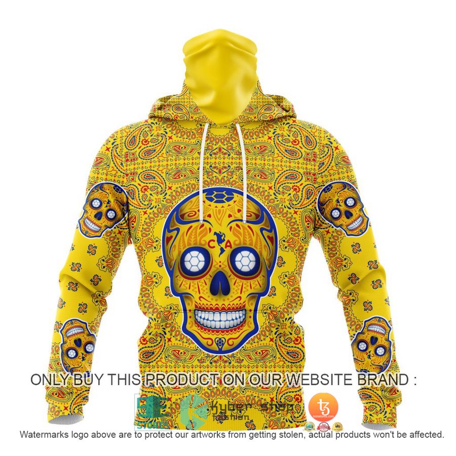 HOT Liga Mx Club America Special Sugar Skull Kits For Dia De Muertos Personalized 3d Shirt, Hoodie 4 personalized liga mx club america special sugar skull kits for dia de muertos 3d shirt hoodie 4 63816
