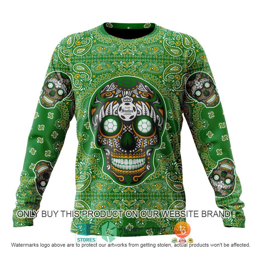 HOT Liga Mx Club Santos Laguna Special Sugar Skull Kits For Dia De Muertos Personalized 3d Shirt, Hoodie 6 personalized liga mx club santos laguna special sugar skull kits for dia de muertos 3d shirt hoodie 6 4184