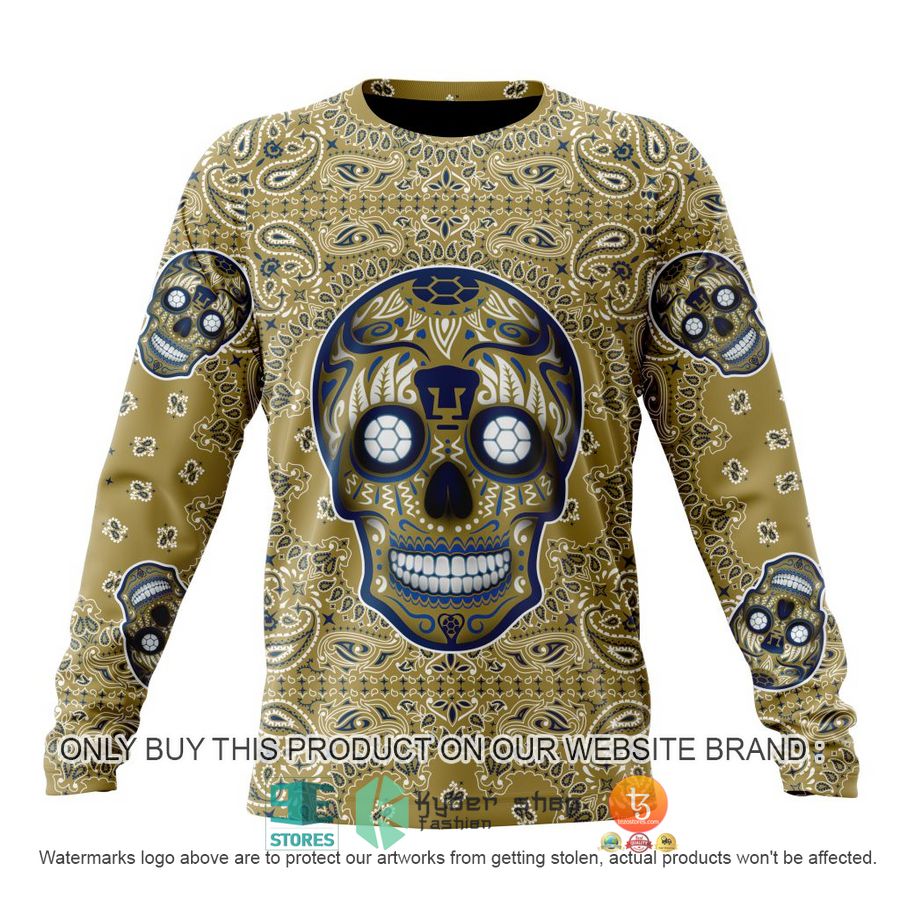 HOT Liga Mx Pumas Unam Special Sugar Skull Kits For Dia De Muertos Personalized 3d Shirt, Hoodie 6 personalized liga mx pumas unam special sugar skull kits for dia de muertos 3d shirt hoodie 6 75914