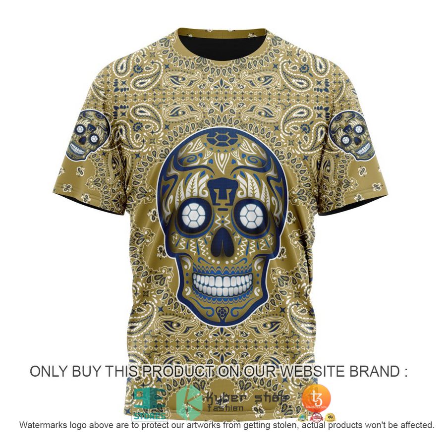 HOT Liga Mx Pumas Unam Special Sugar Skull Kits For Dia De Muertos Personalized 3d Shirt, Hoodie 8 personalized liga mx pumas unam special sugar skull kits for dia de muertos 3d shirt hoodie 8 72327
