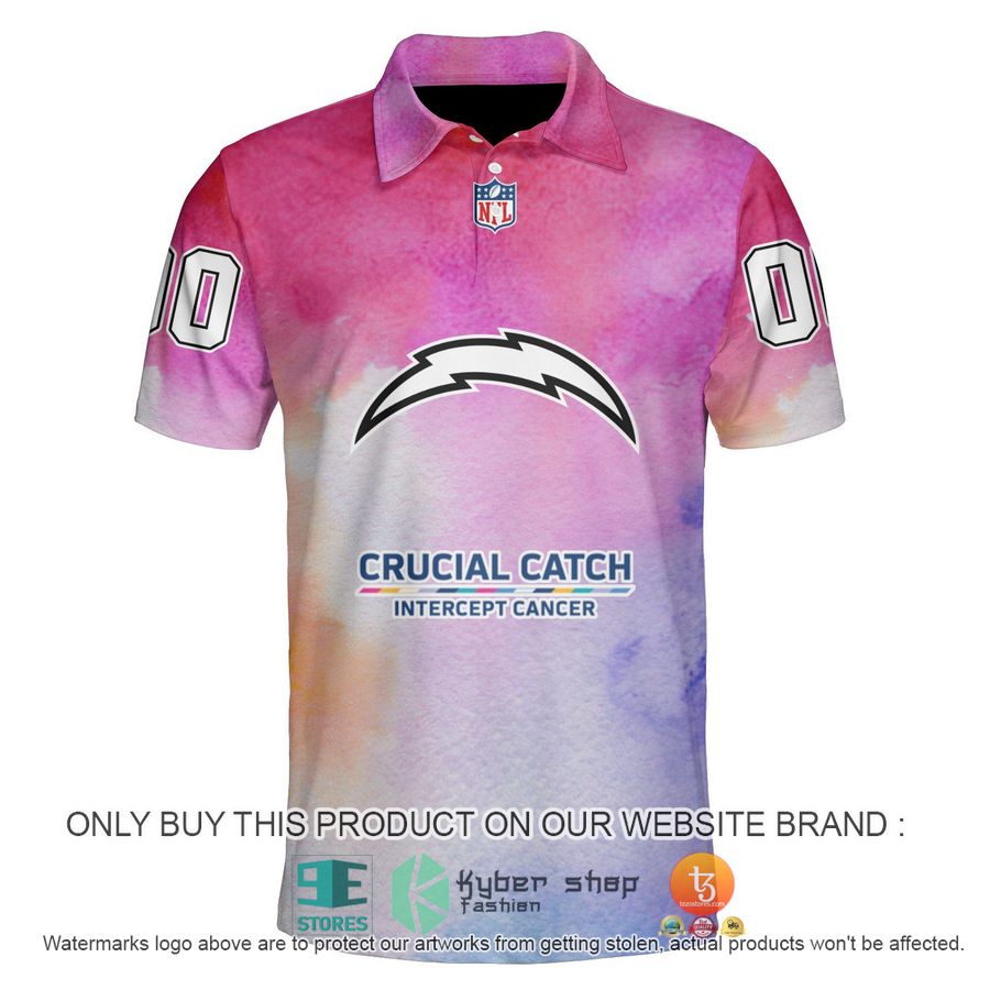 personalized los angeles chargers crucial catch polo shirt 1 14069