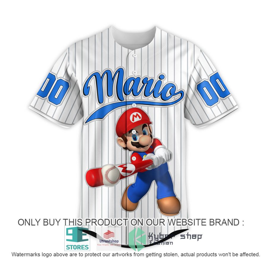 NEW Mario striped Baseball Shirt 2 personalized mario striped baseball jersey 2 16374