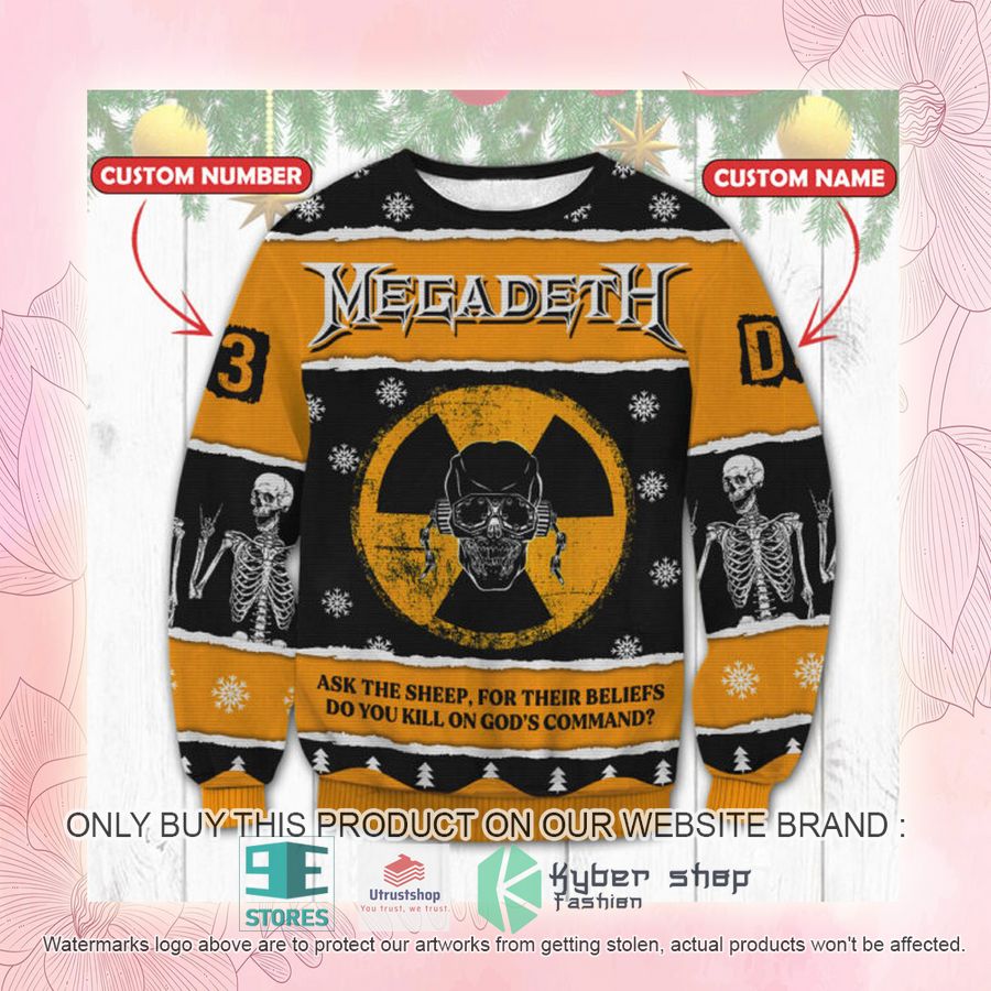 NEW Personalized Megadeth logo Ugly Sweater 2 personalized megadeth logo ugly christmas sweater 2 69281