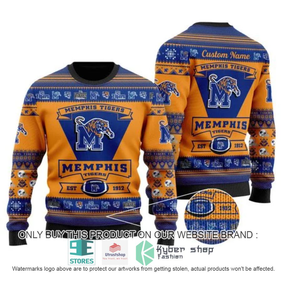 personalized memphis tigers football ugly chrisrtmas sweater 1 38185