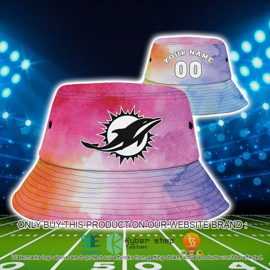 personalized miami dolphins crucial catch a bucket hat hat 1 54477