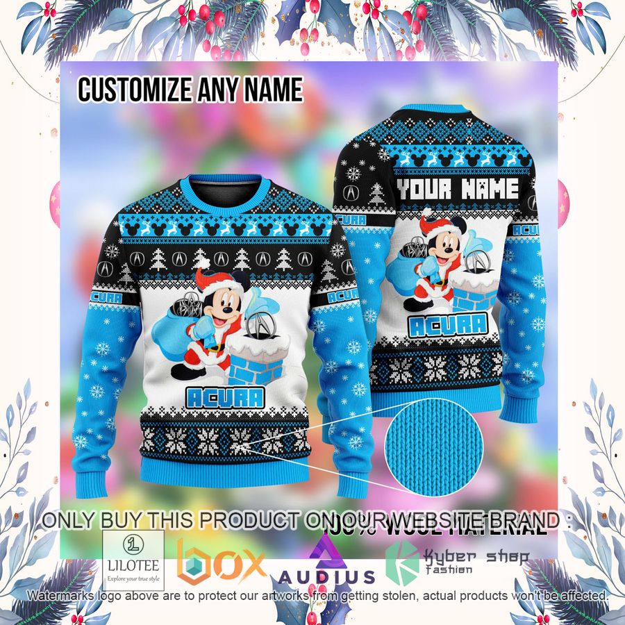 Personalized Mickey Mouse Acura Ugly Christmas Sweater 4 personalized mickey mouse acura ugly christmas sweater 4 4214