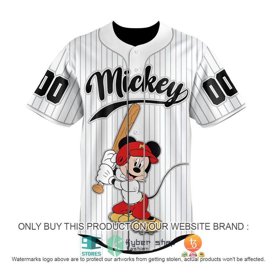 HOT Personalized Mickey Mouse and Friends playing baseball Baseball Jersey 2 personalized mickey mouse and friends playing baseball baseball jersey 2 11553