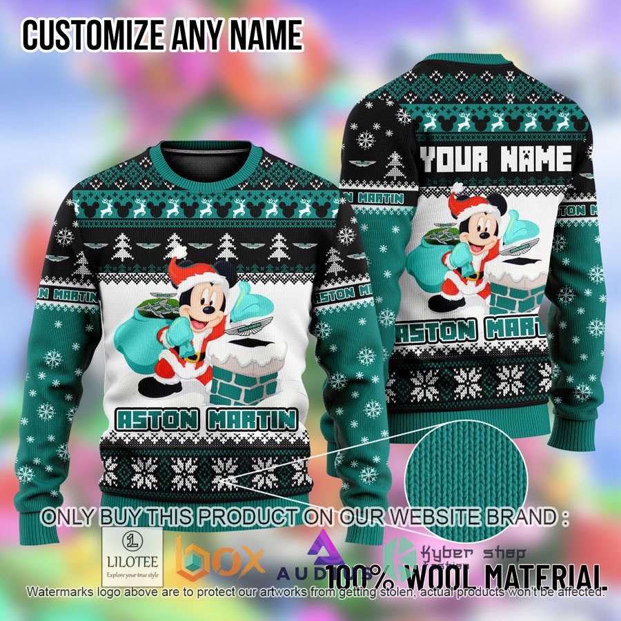 personalized mickey mouse aston martin ugly christmas sweater 1 65896