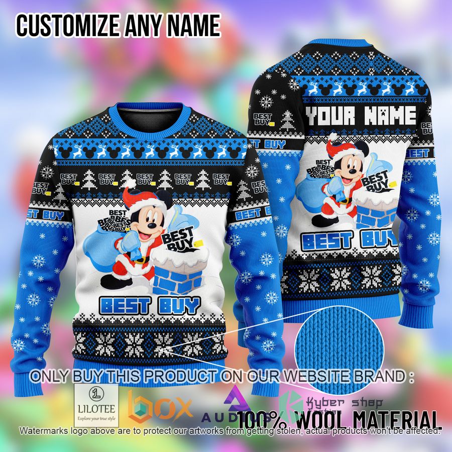 personalized mickey mouse best buy ugly christmas sweater 1 58926