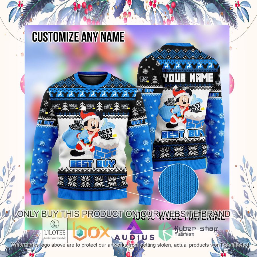 Personalized Mickey Mouse Best Buy Ugly Christmas Sweater 4 personalized mickey mouse best buy ugly christmas sweater 4 50871