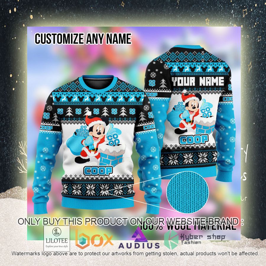 personalized mickey mouse coop ugly christmas sweater 2 56336