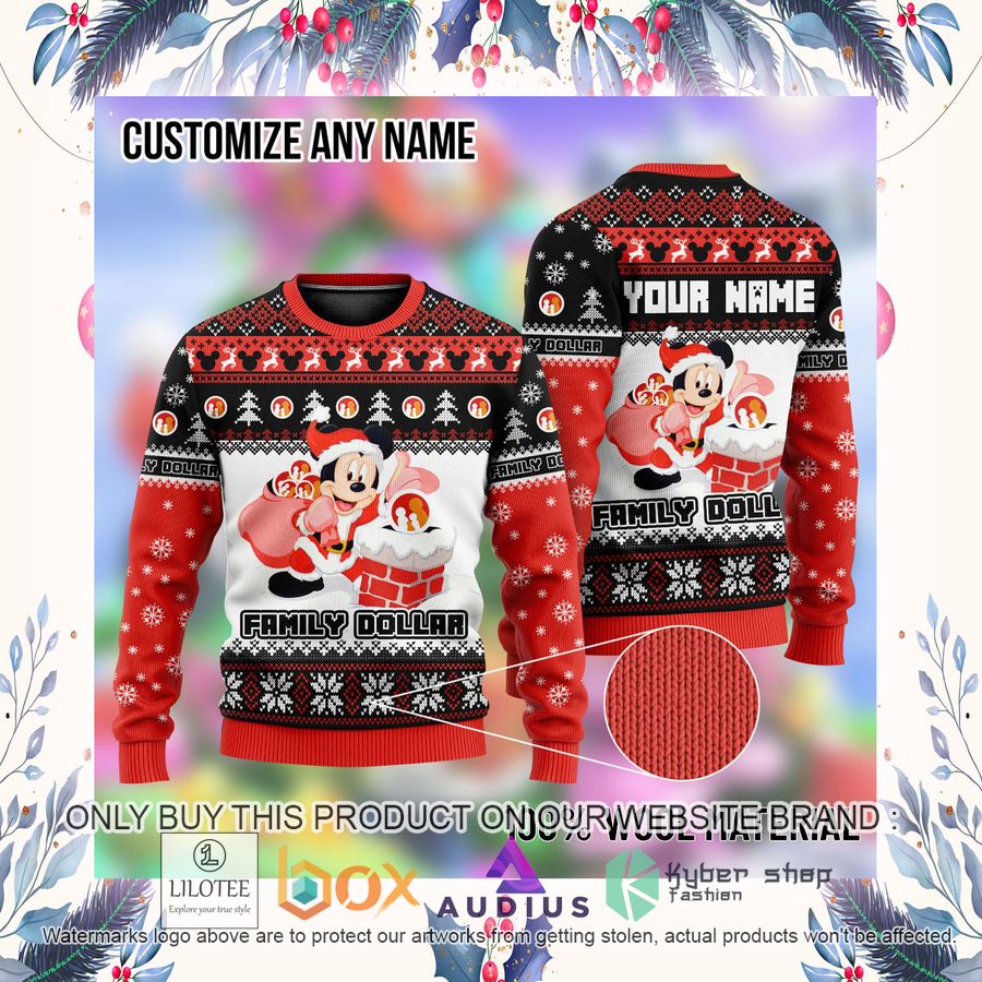 Personalized Mickey Mouse Family Dollar Ugly Christmas Sweater 4 personalized mickey mouse family dollar ugly christmas sweater 4 47872
