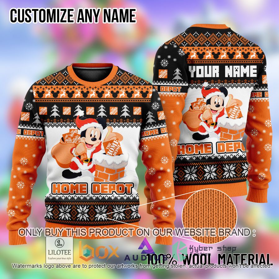 personalized mickey mouse home depot ugly christmas sweater 1 29784