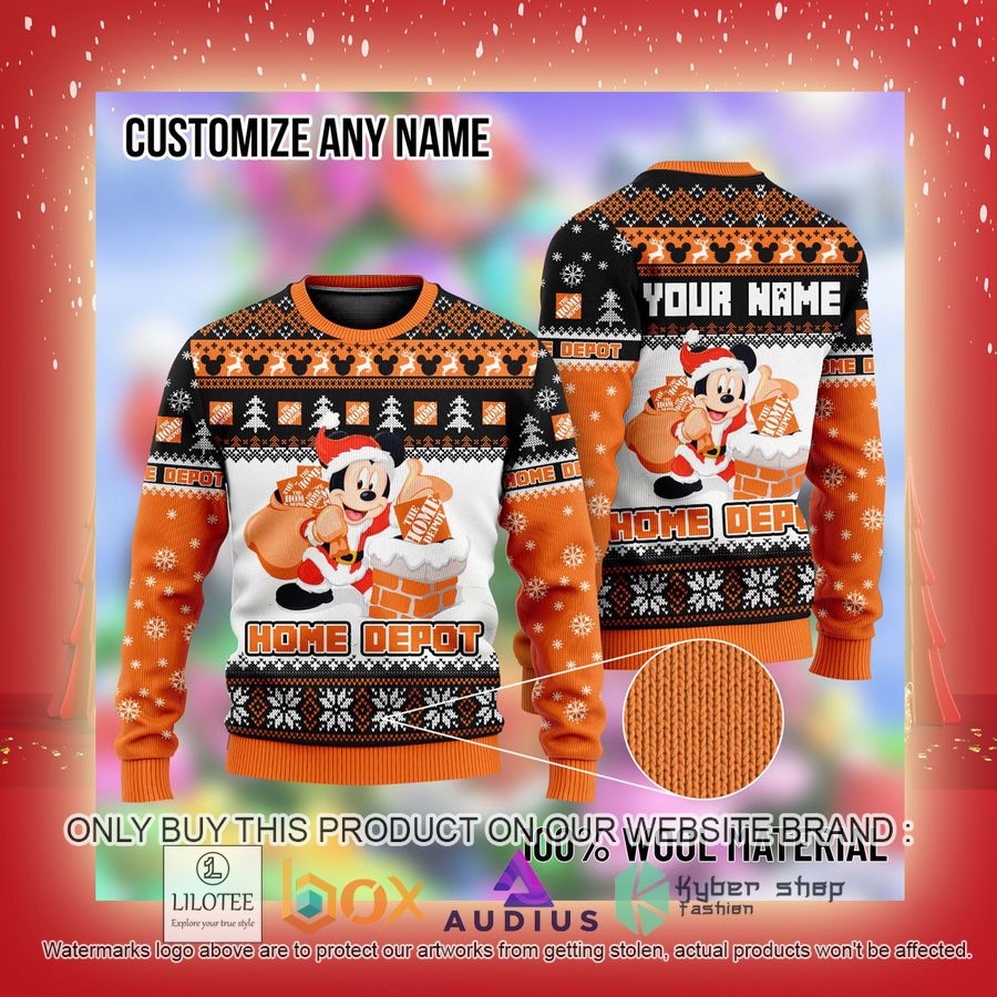 Personalized Mickey Mouse Home Depot Ugly Christmas Sweater 3 personalized mickey mouse home depot ugly christmas sweater 3 47199
