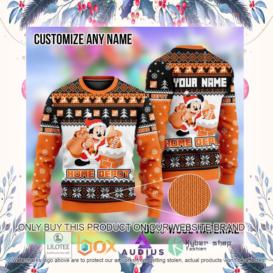 Personalized Mickey Mouse Home Depot Ugly Christmas Sweater 4 personalized mickey mouse home depot ugly christmas sweater 4 68081