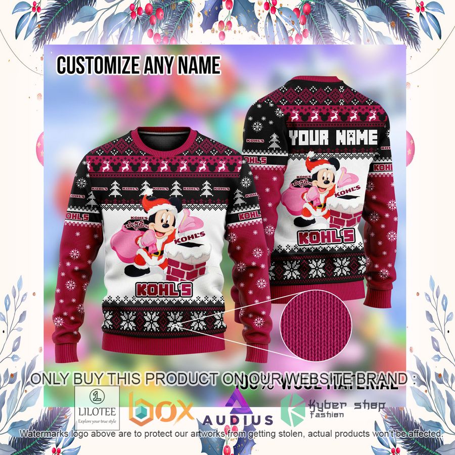 Personalized Mickey Mouse Kohl's Ugly Christmas Sweater 4 personalized mickey mouse kohls ugly christmas sweater 4 30828