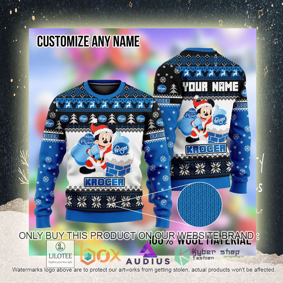 personalized mickey mouse kroger ugly christmas sweater 2 73299