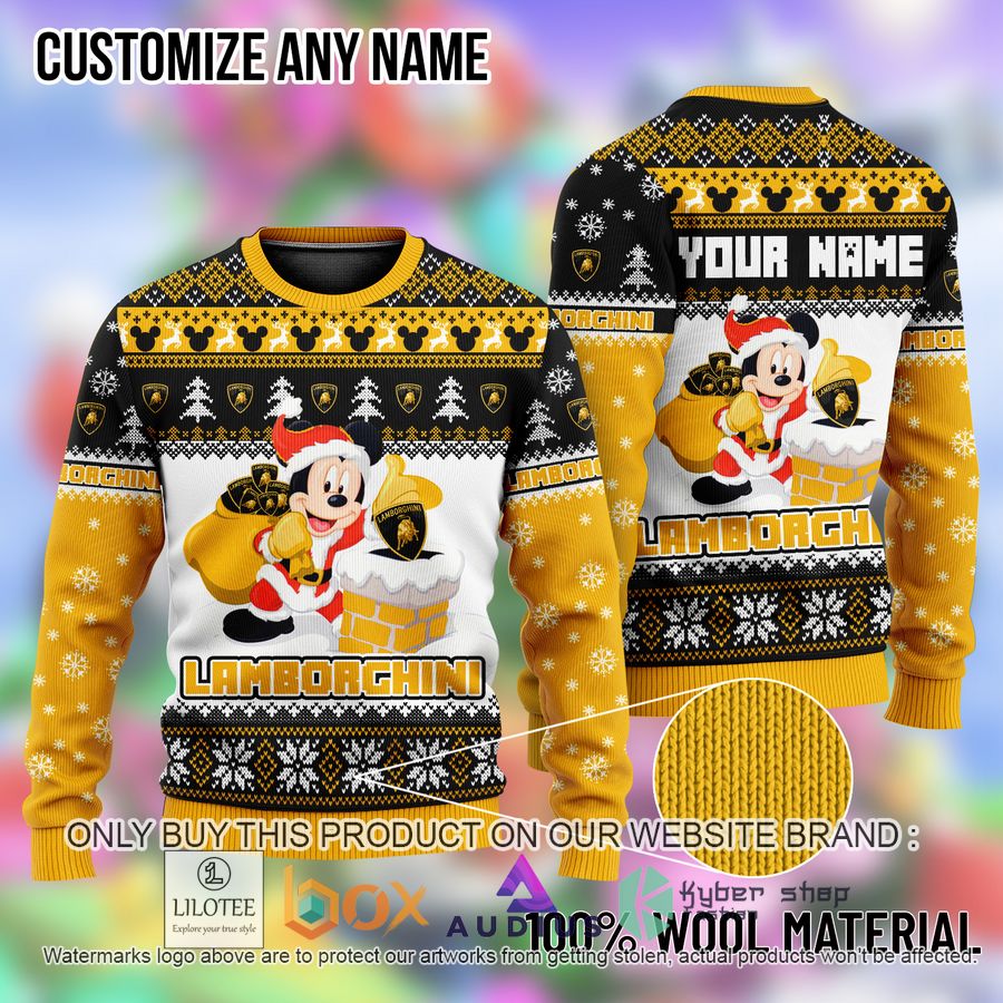 personalized mickey mouse lamborghini ugly christmas sweater 1 57171