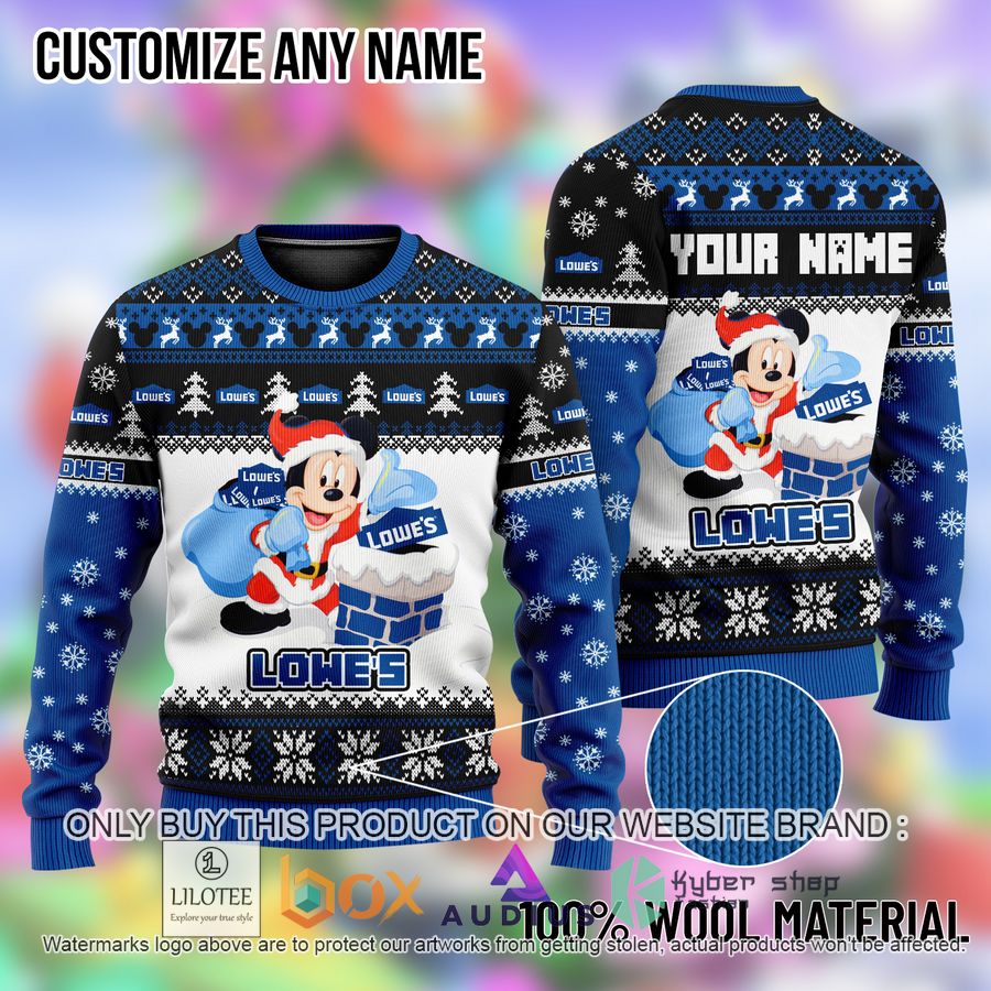 personalized mickey mouse lowes ugly christmas sweater 1 7300