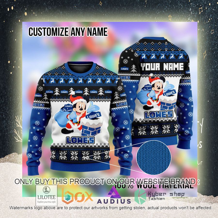 personalized mickey mouse lowes ugly christmas sweater 2 90102
