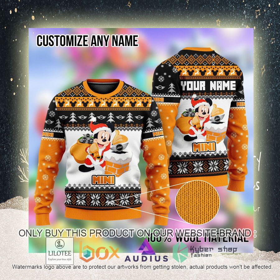 personalized mickey mouse mini ugly christmas sweater 2 70576