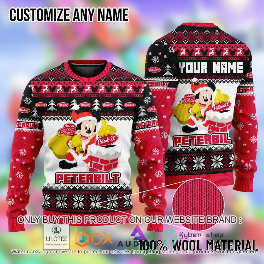 personalized mickey mouse peterbilt ugly christmas sweater 1 26889