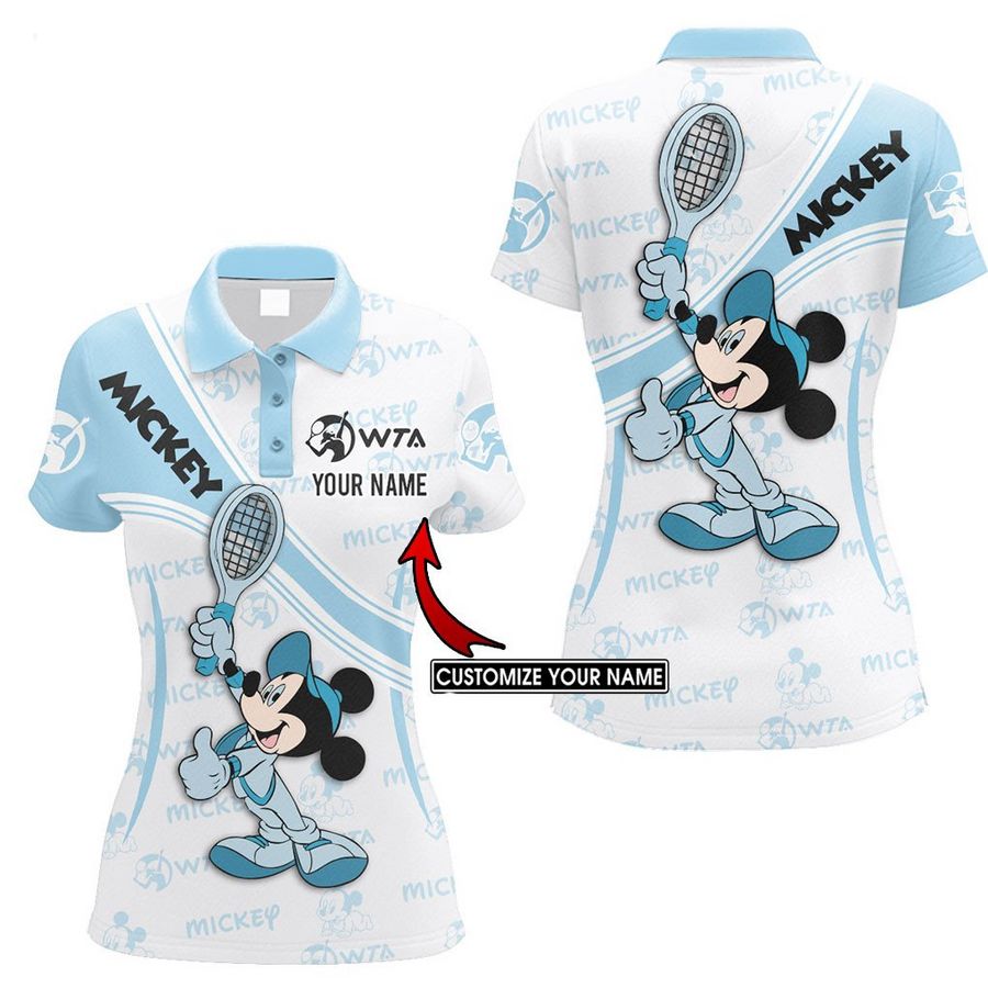 HOT Personalized Mickey Mouse Playing tennis Polo Shirt 9 personalized mickey mouse playing tennis polo shirt 1
