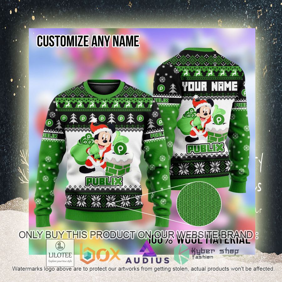personalized mickey mouse publix ugly christmas sweater 2 27142
