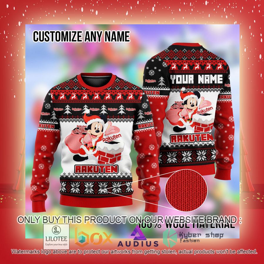 Personalized Mickey Mouse Rakuten Ugly Christmas Sweater 3 personalized mickey mouse rakuten ugly christmas sweater 3 11758