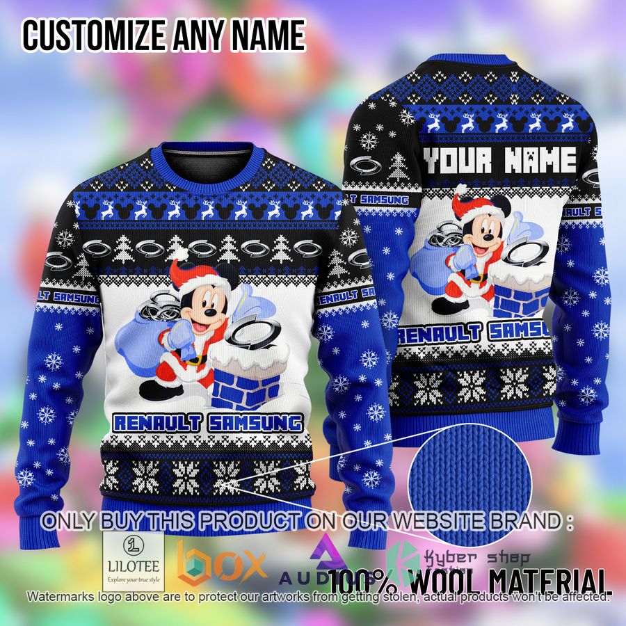 personalized mickey mouse renault samsung ugly christmas sweater 1 69997